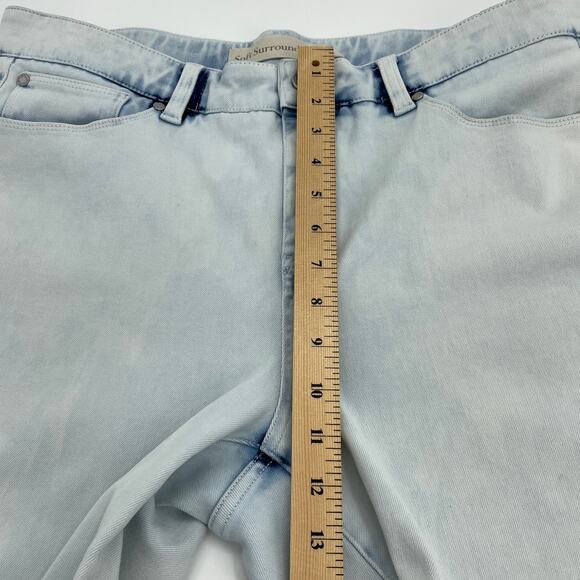 SOFT SURROUNDINGS Jeans Ultimate Denim Relaxed Straight Bleached Womens L - Picture 6 of 8